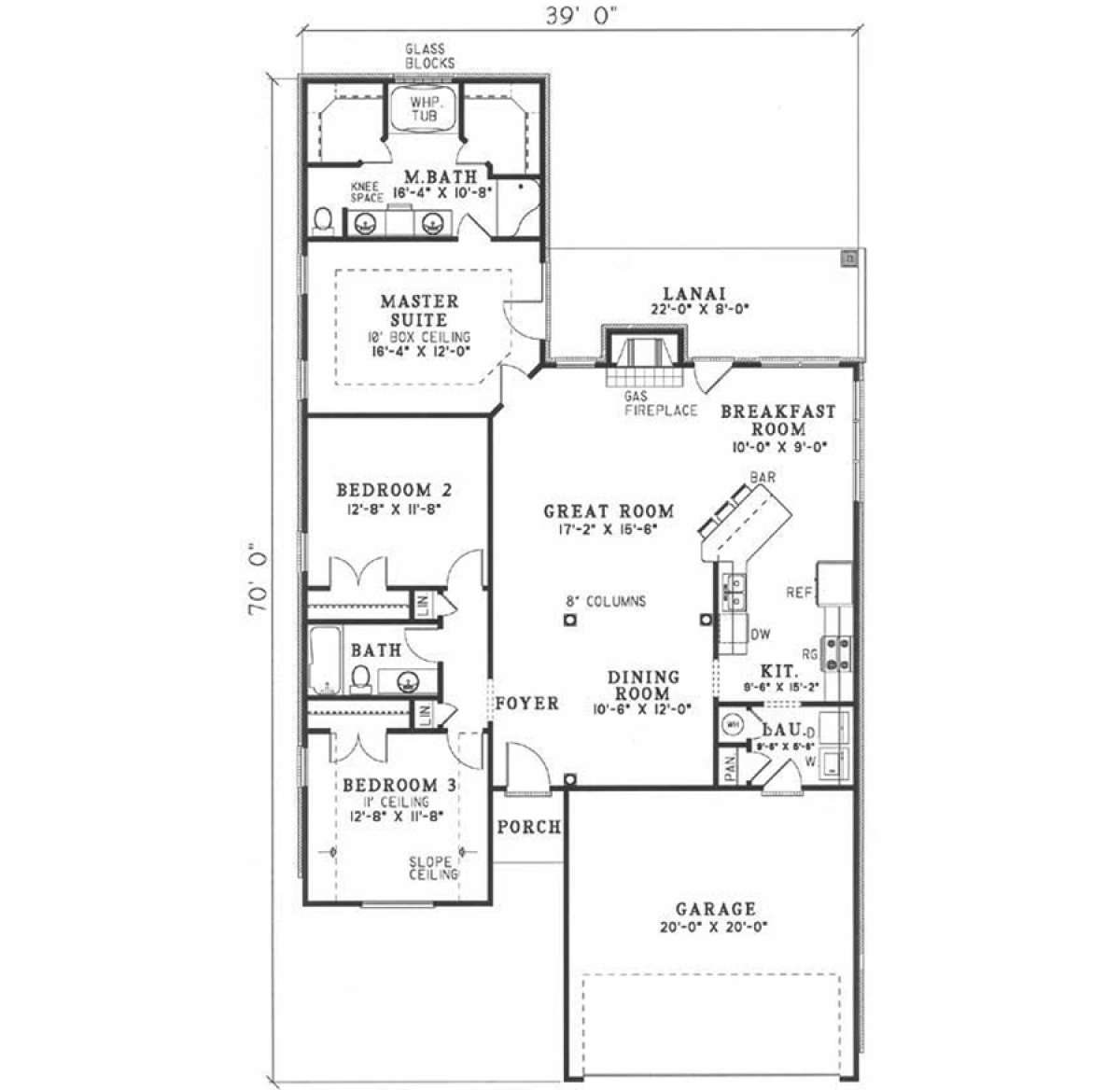Main Floor for House Plan #110-00005