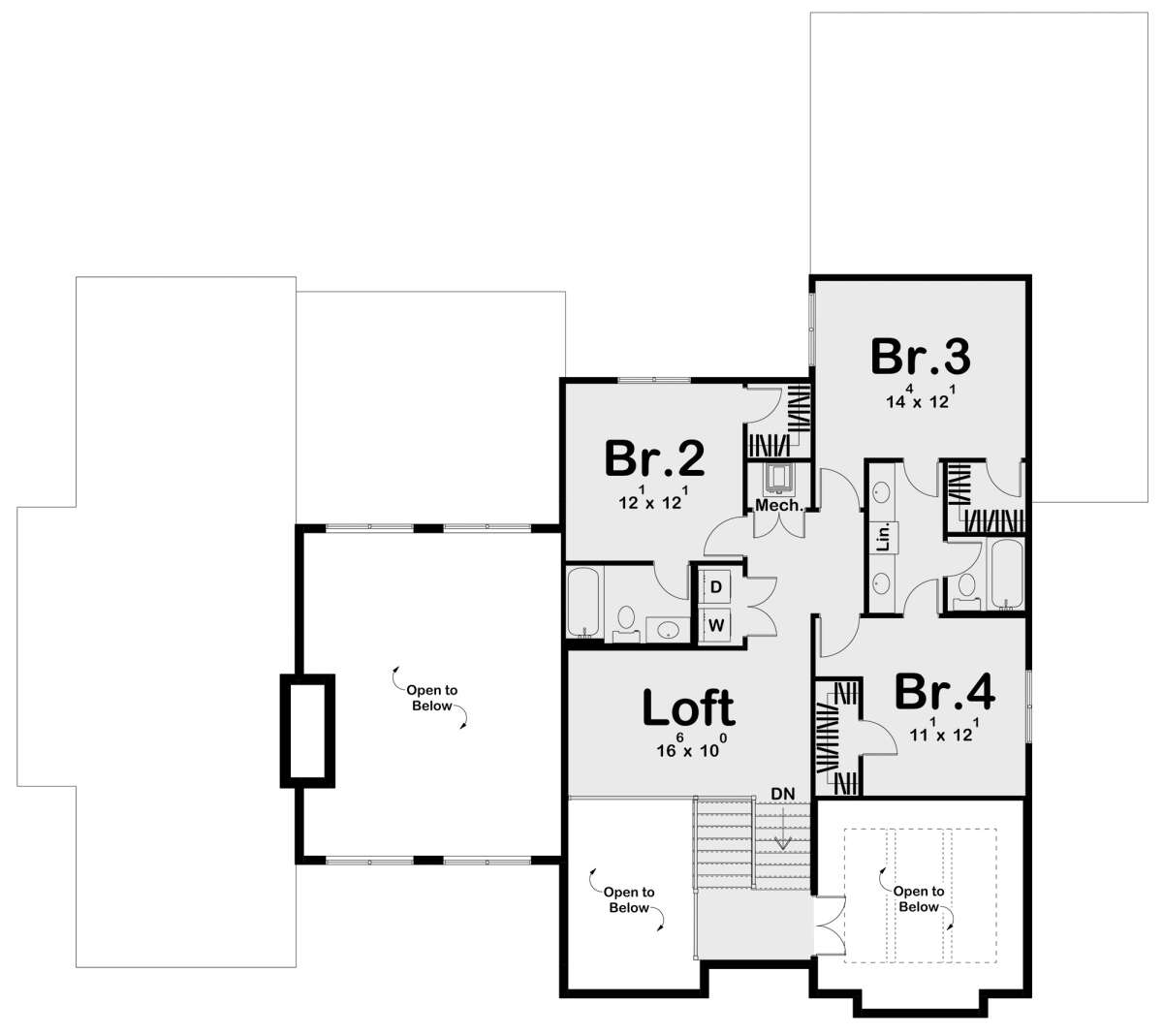 Second Floor for House Plan #963-00671