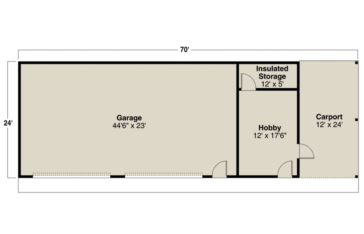 Garage Floor for House Plan #035-01025