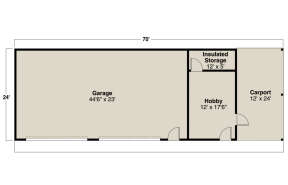 Garage Floor for House Plan #035-01025