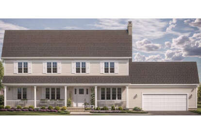 Farmhouse House Plan #033-00064 Elevation Photo