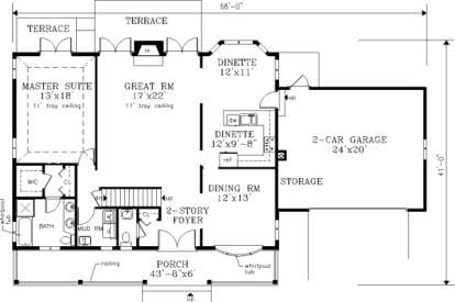 Main Floor for House Plan #033-00064