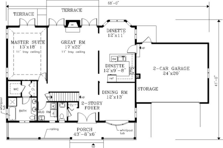House Plan House Plan #277 Drawing 1