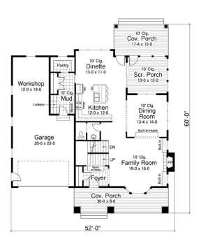 Main Floor for House Plan #098-00023