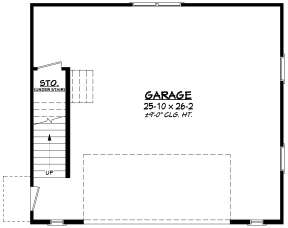 Garage Floor for House Plan #041-00296