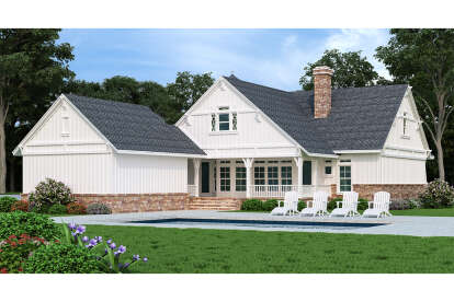 Farmhouse House Plan #048-00287 Elevation Photo