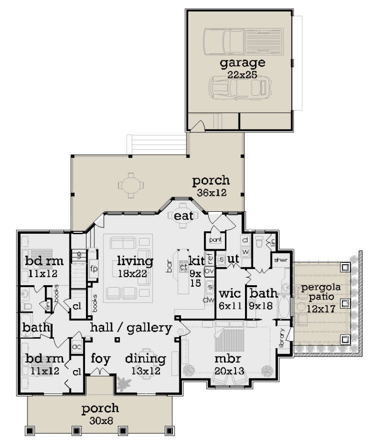 House Plan House Plan #27702 Drawing 1