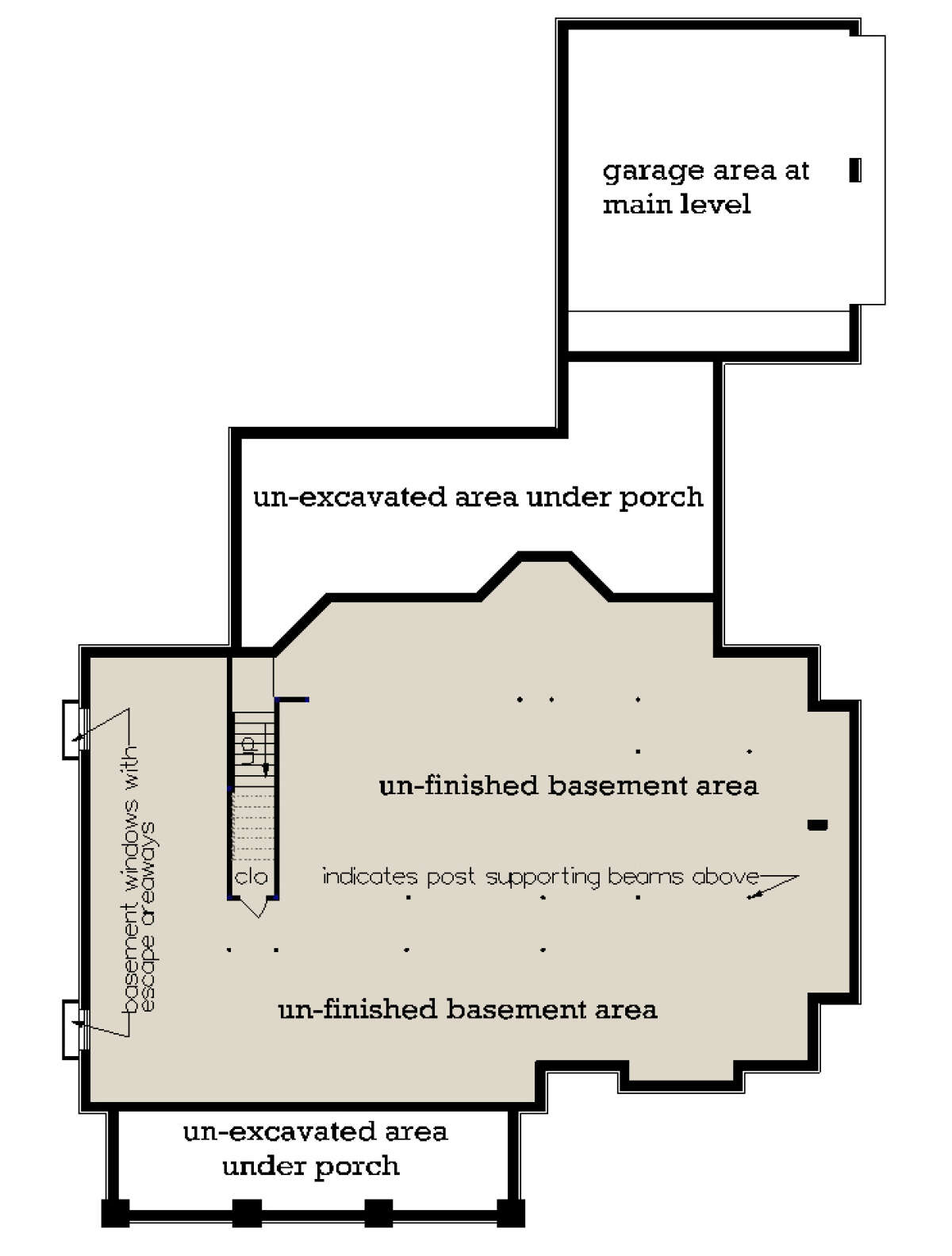 Basement for House Plan #048-00287