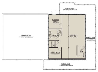 Basement for House Plan #5032-00168