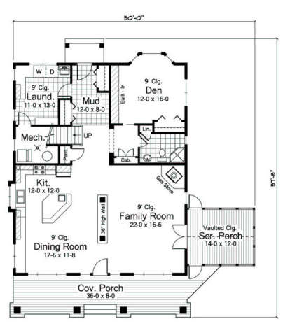 Main Floor for House Plan #098-00024