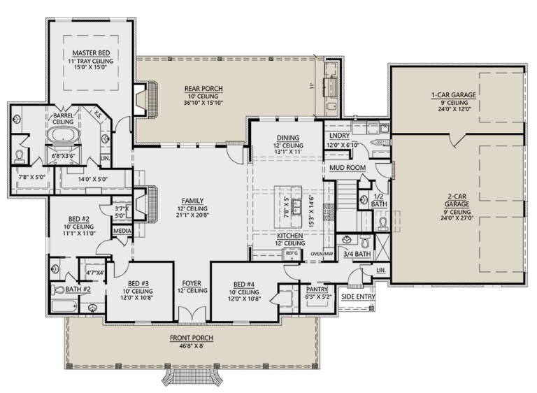 House Plan House Plan #27718 Drawing 1