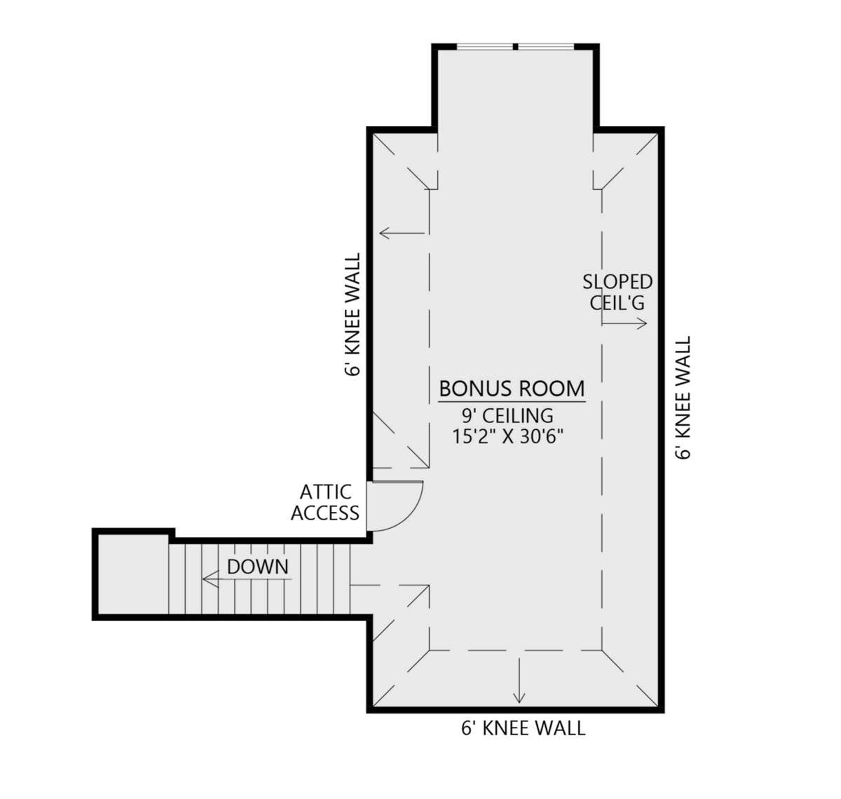 Bonus Room for House Plan #4534-00083