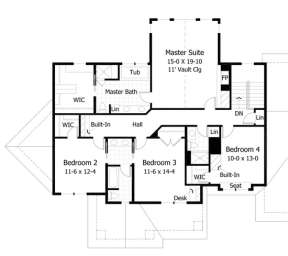 Second Floor for House Plan #098-00025