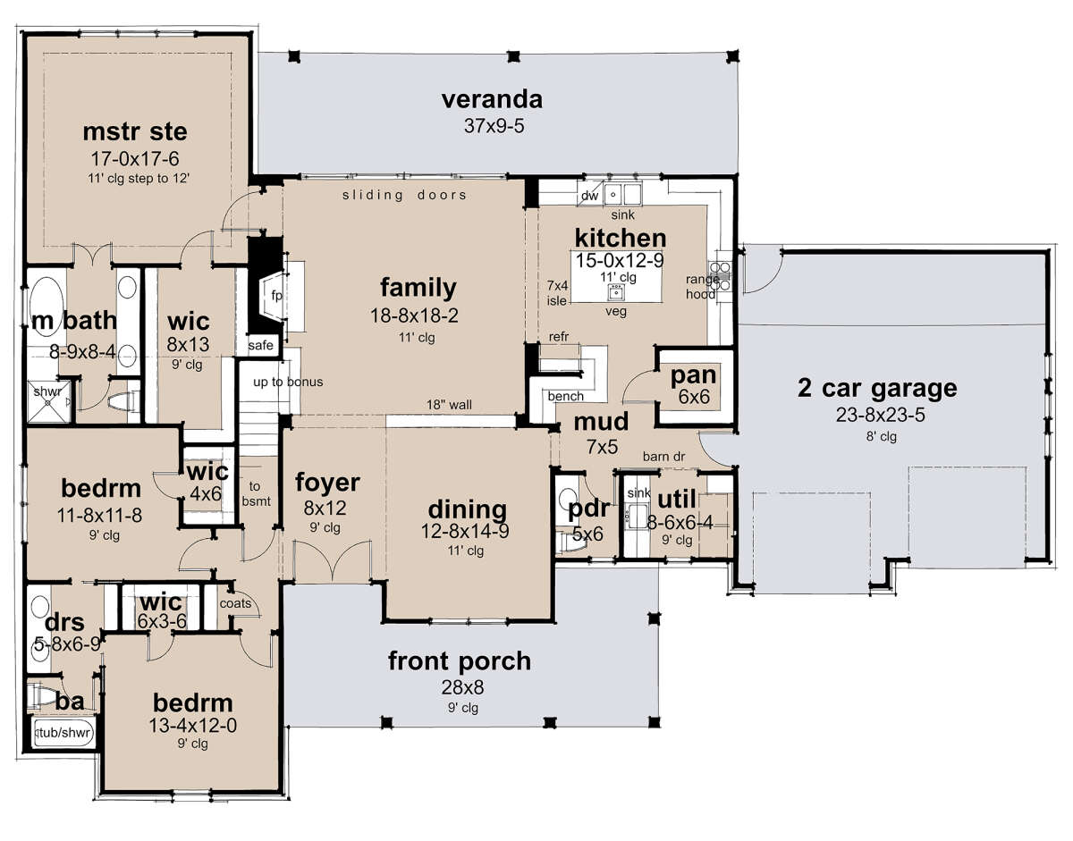 Main Floor  for House Plan #9401-00116