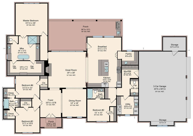 House Plan House Plan #27724 Drawing 1