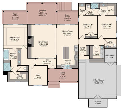 House Plan House Plan #27725 Drawing 1