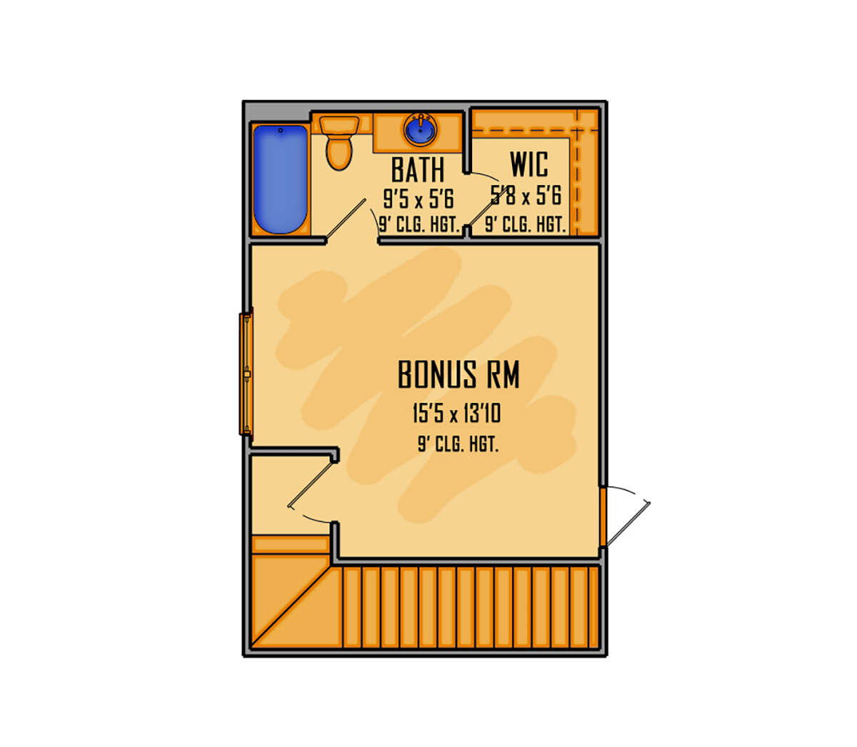 Bonus Room for House Plan #5995-00016