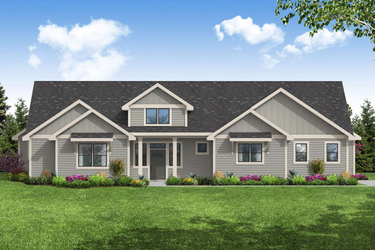 Craftsman House Plan #035-01026 Elevation Photo