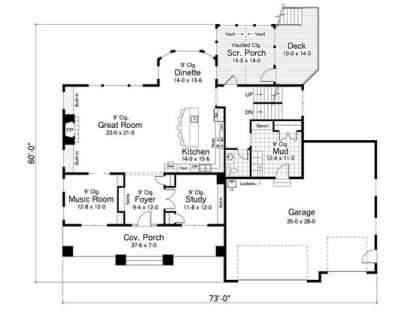 Main Floor for House Plan #098-00026