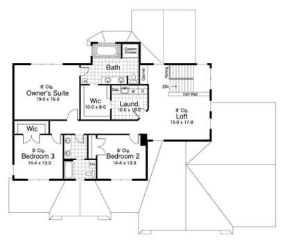 Second Floor for House Plan #098-00026
