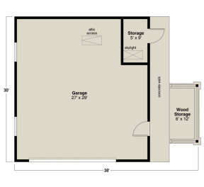 Garage Floor for House Plan #035-01027