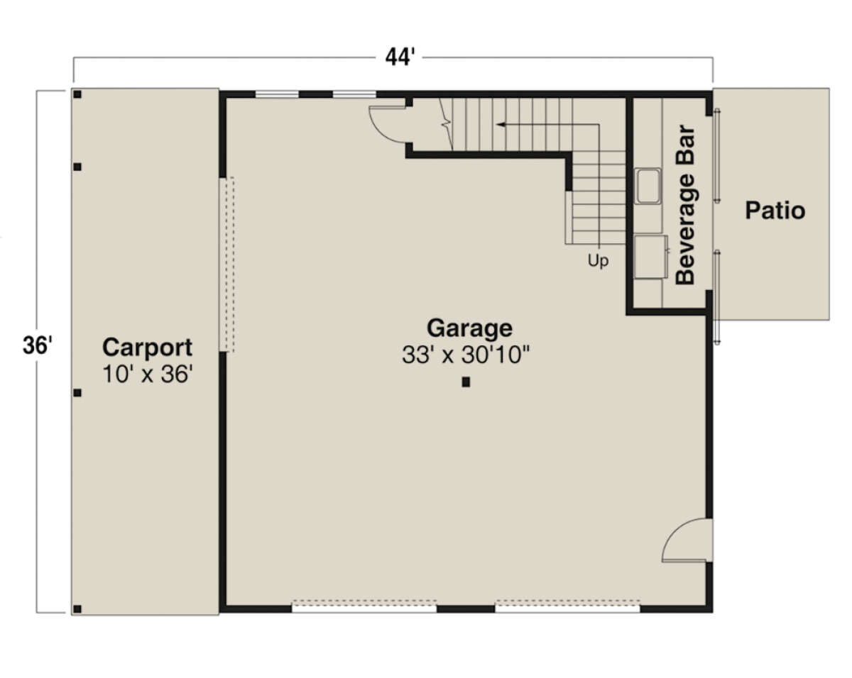 Garage Floor for House Plan #035-01028