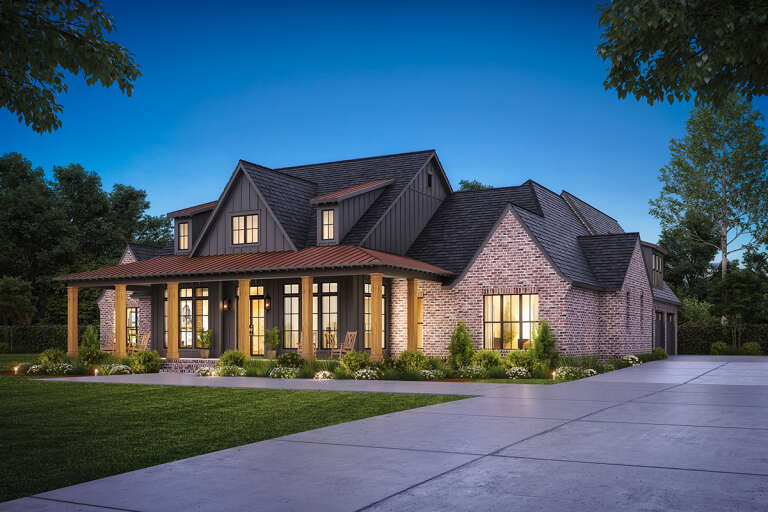 Modern Farmhouse House Plan #4534-00084 Elevation Photo