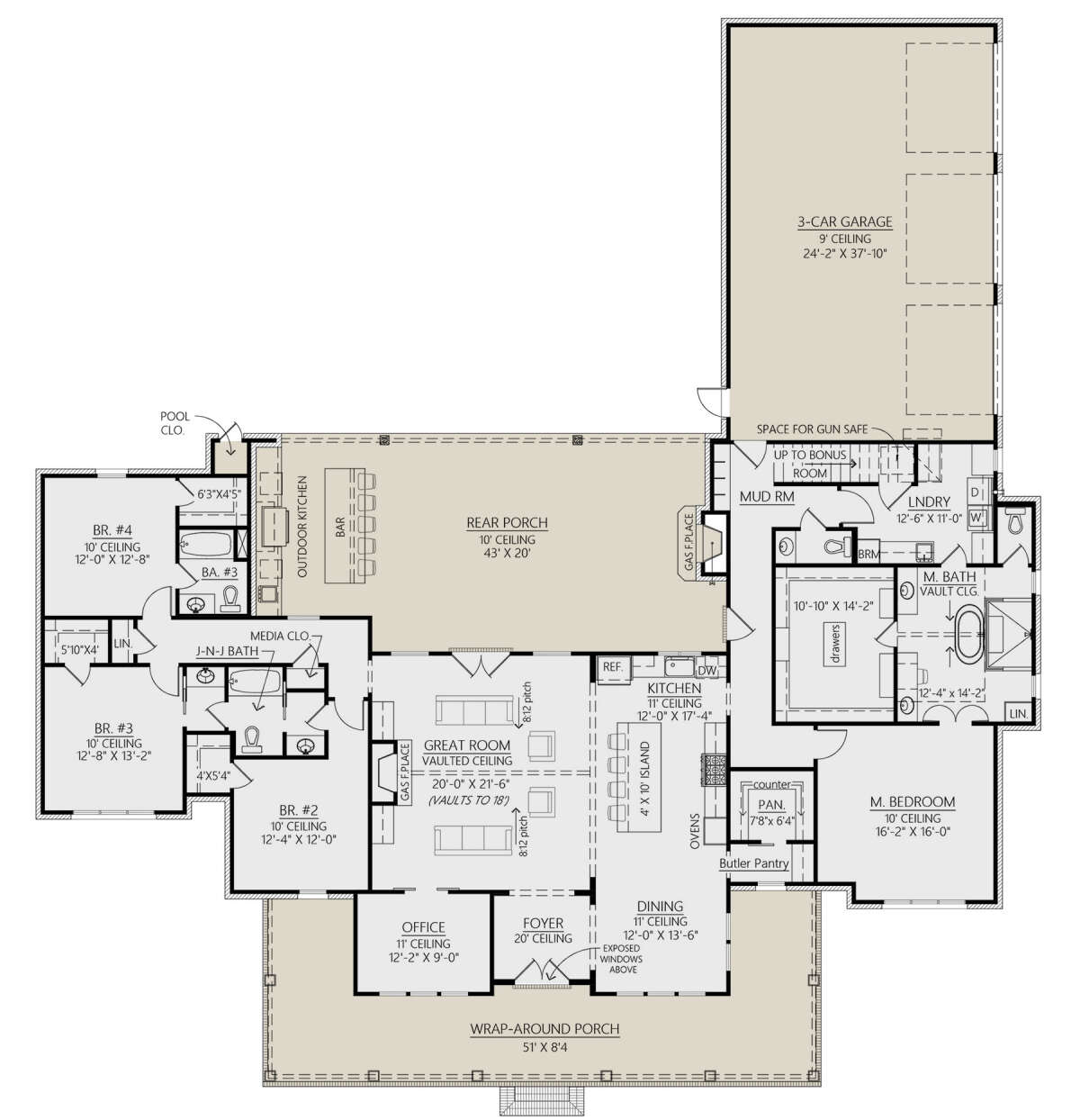 Main Floor  for House Plan #4534-00084