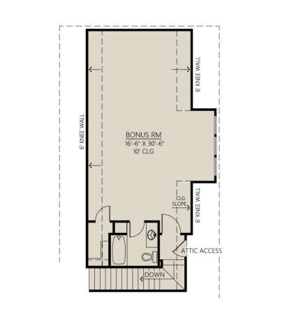 Bonus Room for House Plan #4534-00084