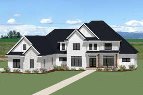Modern Farmhouse House Plan #6849-00126 Elevation Photo