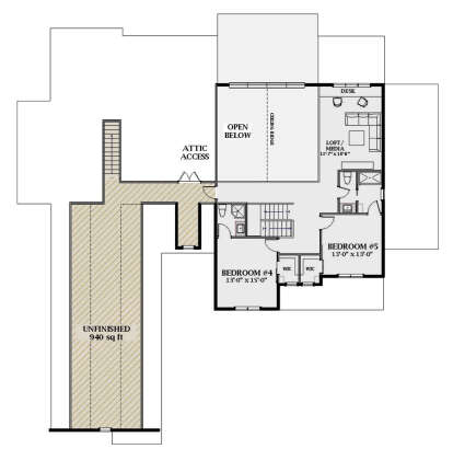 Second Floor for House Plan #6849-00126