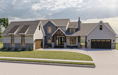 4 Bed, 3 Bath, 4111 Square Foot House Plan - #963-00672