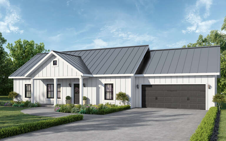 House Plan House Plan #27738 Angled Front Elevation