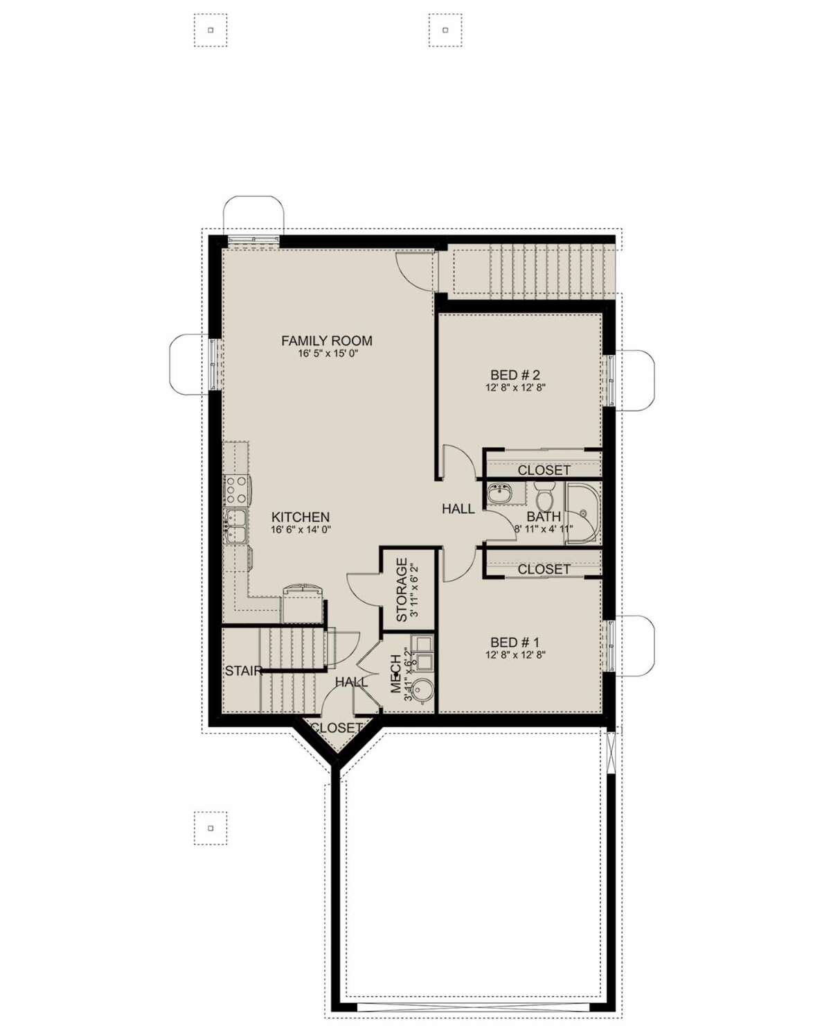 Basement for House Plan #2802-00167