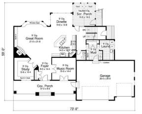 Main Floor for House Plan #098-00027