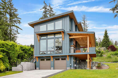 Modern House Plan #2464-00001 Elevation Photo