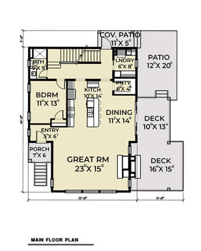 Main Floor for House Plan #2464-00001