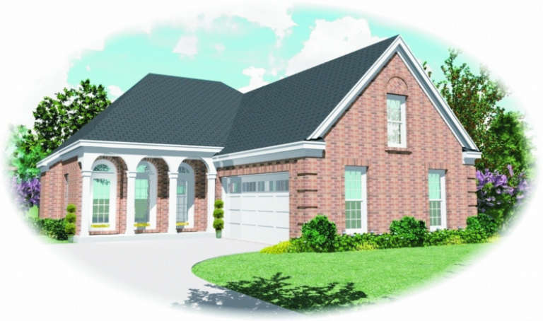 European House Plan #053-00421 Elevation Photo