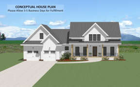 Modern Farmhouse House Plan #6849-00127 Elevation Photo
