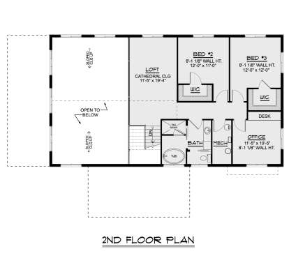 Second Floor for House Plan #5032-00178