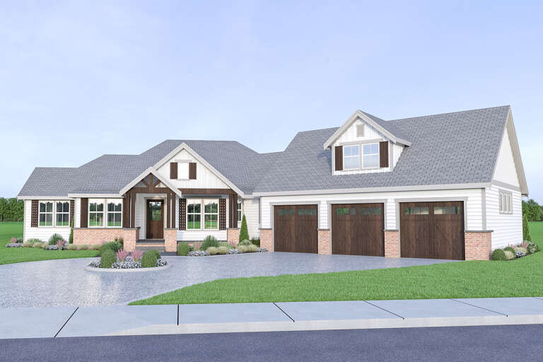 Craftsman House Plan #2464-00010 Elevation Photo