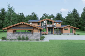 Mountain House Plan #2464-00014 Elevation Photo