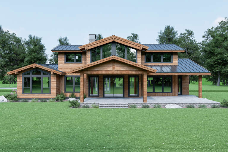 Mountain House Plan #2464-00014 Elevation Photo