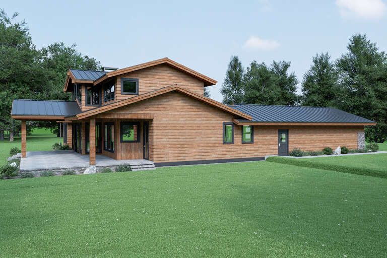 Mountain House Plan #2464-00014 Elevation Photo