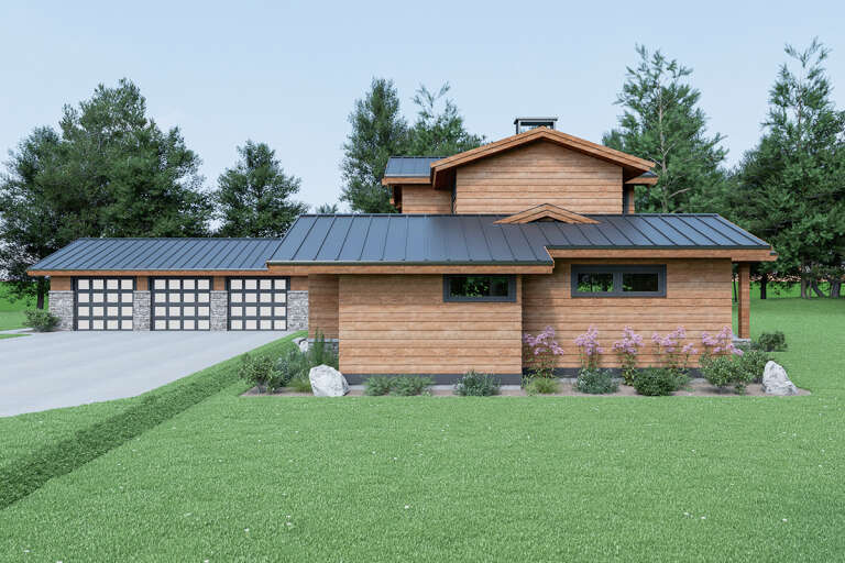 Mountain House Plan #2464-00014 Elevation Photo