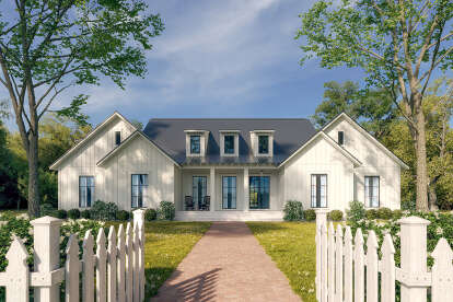 Modern Farmhouse House Plan #041-00302 Elevation Photo