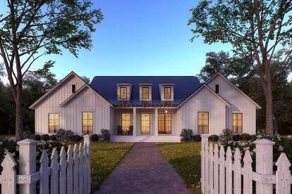 Modern Farmhouse House Plan #041-00302 Elevation Photo