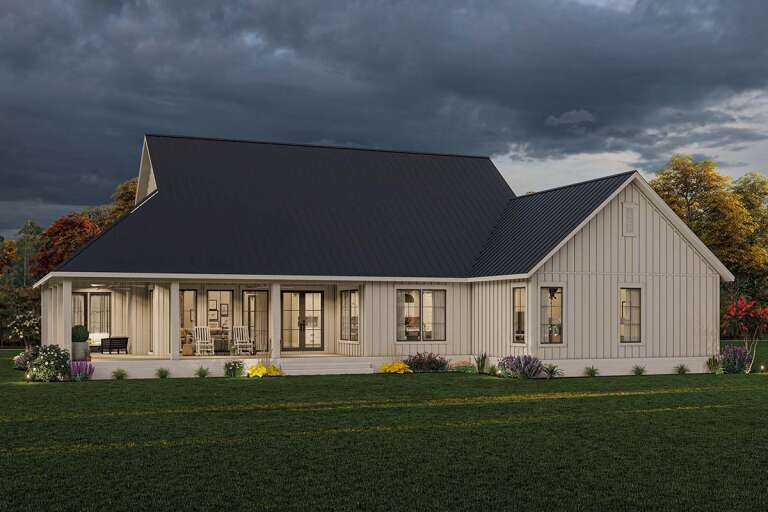 Modern Farmhouse House Plan #041-00302 Elevation Photo