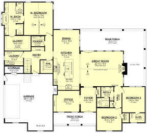 Main Floor  for House Plan #041-00302