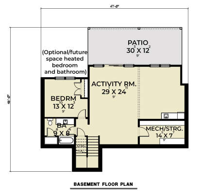 Basement for House Plan #2464-00016